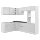 Ver imagem 3 de Cozinha Completa De Canto Mdf Madesa Acordes Branco Brilho