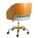 Ver imagem 3 de Cadeira Giratória com Rodinhas Dourada Nicole Home Office