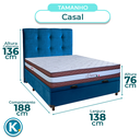 Ver imagem 3 de Cama Box Bau + Colchão Casal Molas Ensacadas Legaccy Paropas + Cabeceira Estofada
