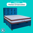 Ver imagem 4 de Cama Box Bau + Colchão Casal Molas Ensacadas Legaccy Paropas + Cabeceira Estofada