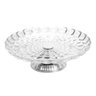 Prato para Bolo de Cristal com Pé de Aço Inox Bubble 37cm Rojemac - 1