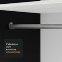 Ver mais imagens de Guarda-roupa Solteiro 2 Portas de Correr com Espelho 2 Gavetas Preto/cinza Vivare Madesa