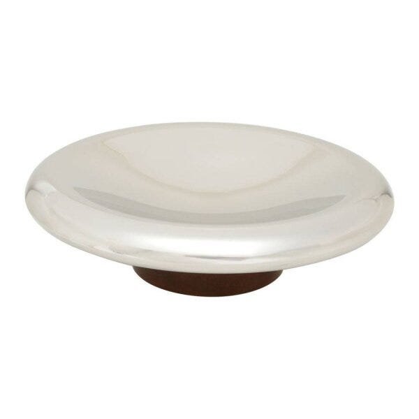 Centro de Mesa de Aço Inox com Base de Madeira Saturn 48cmx48cmx14cm Rojemac - 1