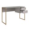 Escrivaninha com 2 Gavetas Industrial P1012 Arena Dourado Home Office Escritório Placa e Ponto - 5