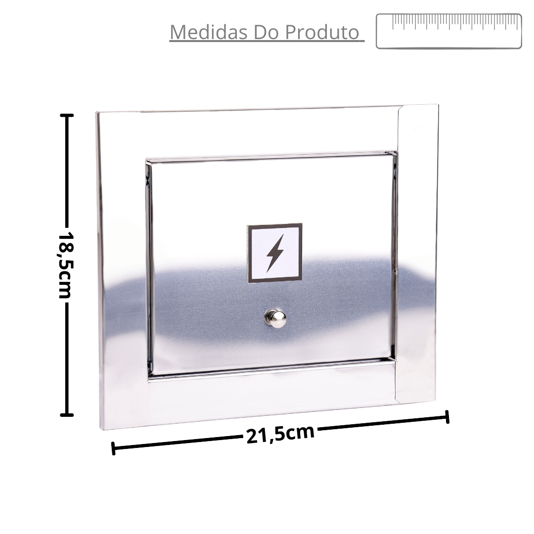 Visor Parede Energia Luz 100% Inox Basculante – Inox - 7