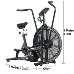 Bicicleta Ergometrica Air Bike Cross Bike Profissional Academia Box Treino Aerobico Studio Funcional - 3