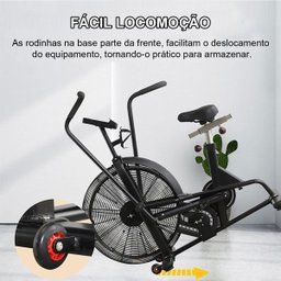 Bicicleta Ergometrica Air Bike Cross Bike Profissional Academia Box Treino Aerobico Studio Funcional - 7