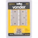 Ver imagem 2 de Dobradiça 3.1/2" com anel de rolamento niquelada com 3 peças Vonder