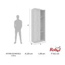 Ver imagem 3 de Guarda-Roupa Canto Reto Modulado 1 Porta Supreme Robel
