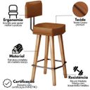 Ver imagem 4 de Jogo 2 Banquetas Estilo Industrial Moderno para Bancada Bar Ilha