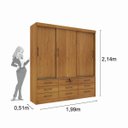 Ver imagem 3 de Guarda Roupa 3 Portas 9 Gavetas Chicago Tcil Móveis:cinamomo