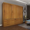 Ver imagem 1 de Guarda Roupa 3 Portas 9 Gavetas Chicago Tcil Móveis:cinamomo