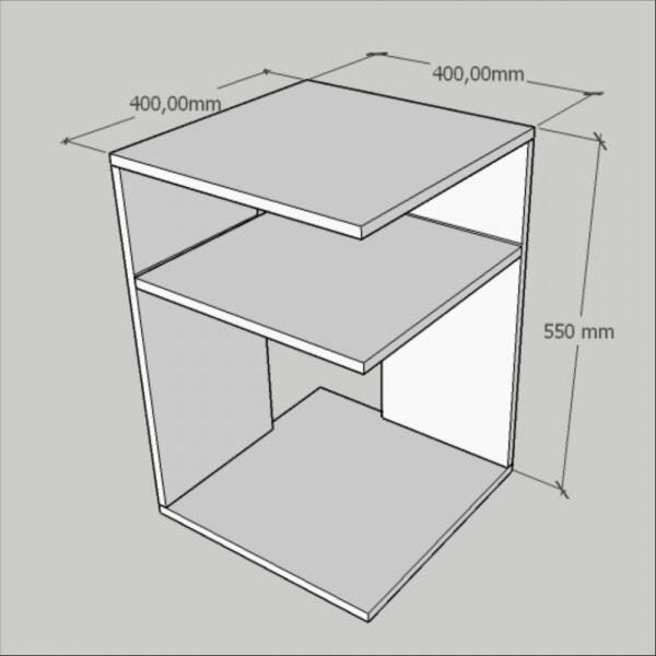 Estante Livros em mdf Cinza - 2