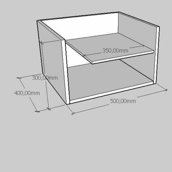 Estante de Livros com prateleiras em mdf preto - 2