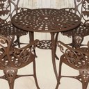 Ver imagem 2 de Kit Moveis Piscina Jogo de Mesa 4 Cadeiras Aluminio, 2 Espreguiçadeiras e Guarda Sol Ombrelone
