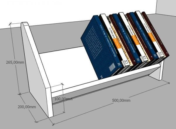 Organizador para livros amadeirado claro - 2