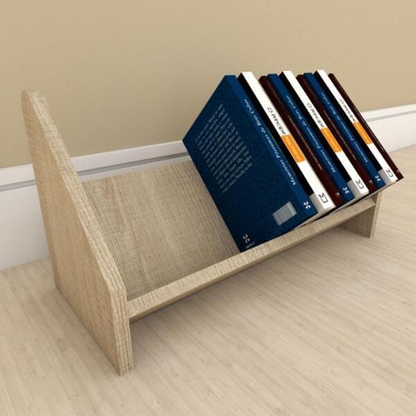 Organizador para livros amadeirado claro - 1