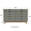 Ver imagem 6 de Cômoda 10 Gavetas 160cm Alice - Verde