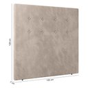 Ver imagem 2 de Cabeceira King Size Lua 193cm Veludo Bege Com Frame Bymóveis