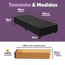 Ver imagem 3 de Cama Box Desmontavel Solteiro 88x188cm Orthocamas Suede Preto