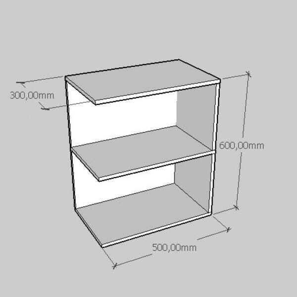 Estante de Livros compacta em mdf branco - 2