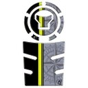Ver imagem 2 de Kit Protetor Tanque Bocal Resinado Bros 25/26 Cinza/amarelo