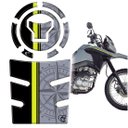 Ver imagem 1 de Kit Protetor Tanque Bocal Resinado Bros 25/26 Cinza/amarelo