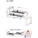 Ver imagem 4 de Bicama com Baú Embutido para Colchão 78 X 188 Cm Multimóveis Fg5009 Branca