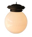 Ver imagem 6 de Lustre de Ferro Rústico Com Globo De Vidro Artesanal 01 Bocal