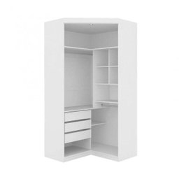 Guarda-Roupa Canto Modulado 2 Portas 3 Gavetas Supreme Robel - 2 Guarda-Roupa Canto Modulado 2 Portas 3 Gavetas Supreme Robel - 2