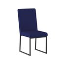 Ver imagem 4 de Kit 2 Cadeiras para Mesa de Jantar Base Industrial Preto Balaqui Azul Marinho