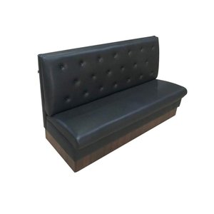 Sofá Booth 1,20m Estofado D28 para Bares e Restaurantes - Preto