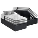 Ver imagem 1 de Cama Box Baú Solteiro: Colchão Molas Ensacadas Anjos Masterpocket Duo Sono + Base Crc Suede Gray(
