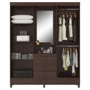 Ver imagem 4 de Guarda Roupa Casal Capelinha Pérsia com Cômoda Montevidéu Café Touch - Demóbile