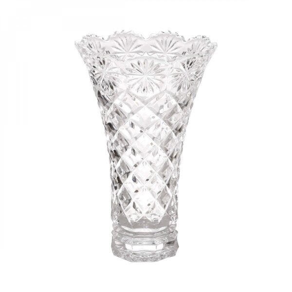 Vaso Decorativo de Cristal Diamond 25cmx15,5cm Lyor - 1
