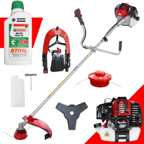 Roçadeira com Óleo Stihl Rt52-l Rt52l Toyama Á Gasolina 2t 52cc 2hp 10.000rpm Lâmina 3p