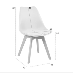 Conjunto Mesa Eames Eiffel 110cm Sala Jantar Cozinha com Cadeiras Leda Wood 4 Unidades - 6