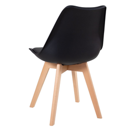 Conjunto Mesa Eames Eiffel 110cm Sala Jantar Cozinha com Cadeiras Leda Wood 4 Unidades - 3