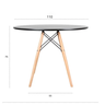 Conjunto Mesa Eames Eiffel 110cm Sala Jantar Cozinha com Cadeiras Leda Wood 4 Unidades - 5