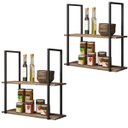 Ver imagem 1 de Kit 02 Prateleiras Decorativas Multiuso Industrial D01 Design Demolição - Lyam Decor