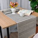 Ver imagem 1 de Caminho de Mesa Nobre Algodão Cru Azul Marinho 33 x 150
