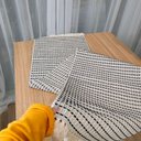 Ver imagem 6 de Caminho de Mesa Nobre Algodão Cru Azul Marinho 33 x 150