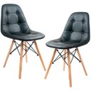 Ver imagem 1 de Kit 2 Cadeiras Decorativas Eiffel Charles Eames Dsw Botonê E01 Preto - Lyam Decor