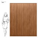 Ver imagem 4 de Guarda Roupa Casal 4 Portas e 3 Gavetas Grécia - Nogueira Touch
