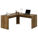 Ver imagem 5 de Escrivaninha Mesa Escritório Angular em L ME4116 157,3cm Nogal Marrom