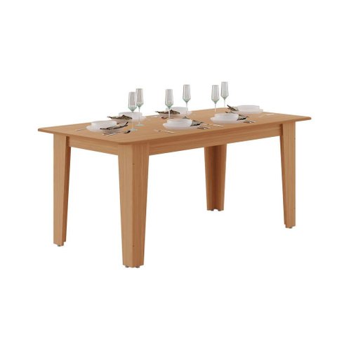 Mesa Tais 1,60 100% Mdf Tuboarte Freijo