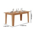 Ver imagem 2 de Mesa Tais 1,60 100% Mdf Tuboarte Freijo