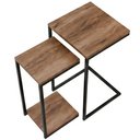 Ver imagem 2 de Kit 02 Conjuntos de Mesas Laterais Decorativas Industrial D01 Design Demolição - Lyam Decor