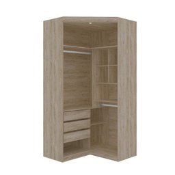 Guarda-Roupa Canto Modulado com Espelho 2 Portas 3 Gavetas Supreme Robel - 2 Guarda-Roupa Canto Modulado com Espelho 2 Portas 3 Gavetas Supreme Robel - 2