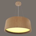 Ver imagem 3 de Lustre Pendente Madeira Redondo 25x15cm - 2 Luzes E27 - Freijó